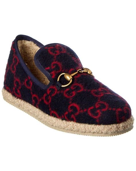 gucci mocassin femme|gucci wool loafer.